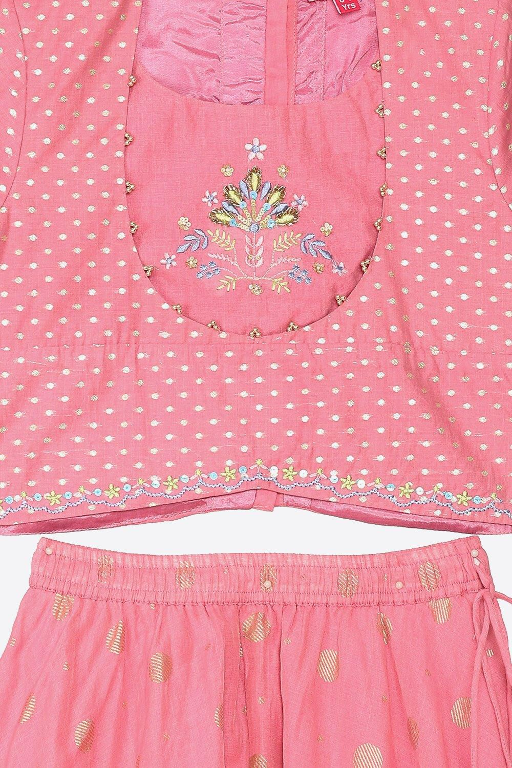 Orchid Pink Poly Viscose  Lehenga Set image number 1