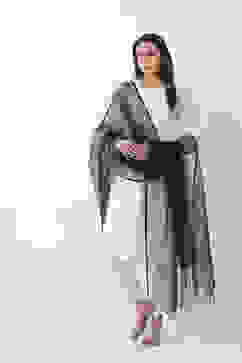 Green Black Nylon Organza Dupatta image number 3