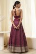 Burgundy Georgette Lehenga Set  image number 4