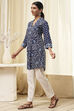 Indigo Straight Short Kurta image number 2