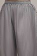 Grey Cotton Blend Woven Unstitched Suit Set image number 3