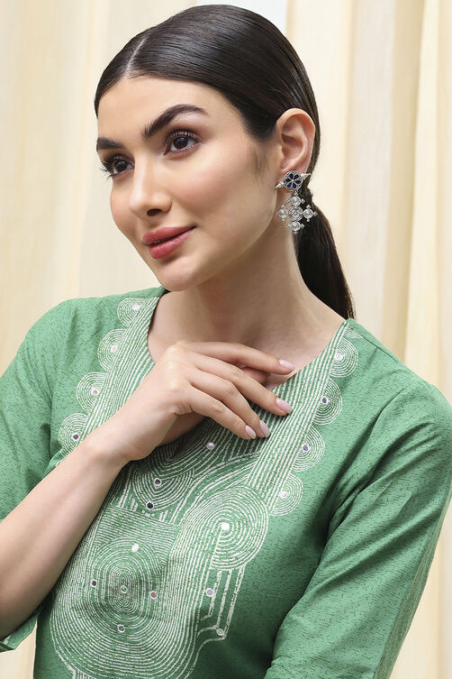 Navy Brass Drop & Danglers image number 3