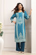 Blue Viscose Rayon Straight Kurta