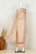 Peach Cotton Hand Embroidered Unstitched Suit Set image number 4