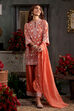 Earthy Blue Chanderi Embroidered Straight Suit Set image number 6