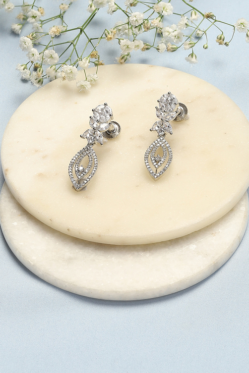 White Brass Earrings image number 0