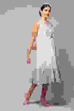 Lavender Cotton Tiered Dress image number 3