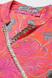 Orange Cotton Flared Printed Kurta Set image number 1