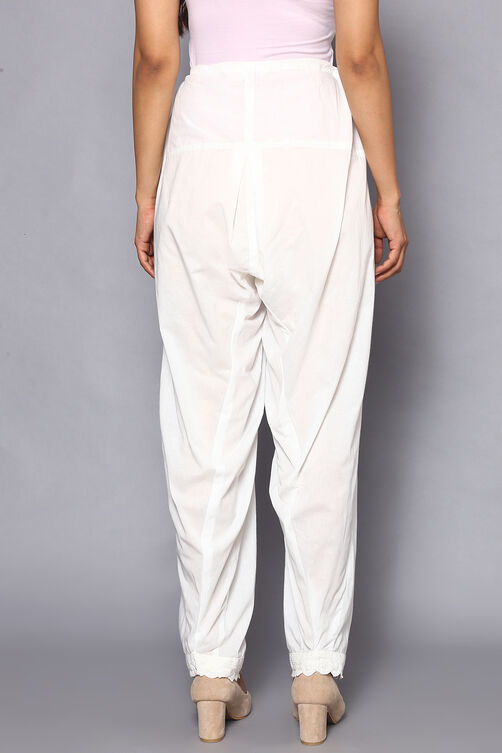 Off White Cotton Salwar image number 5