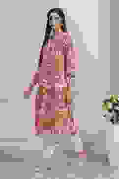 Pink Viscose Rayon Straight Kurta image number 2