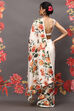 Rohit Bal Off White Cotton Blend Saree image number 4