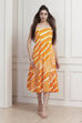 Yellow Cotton Printed Tiered Dress image number 5