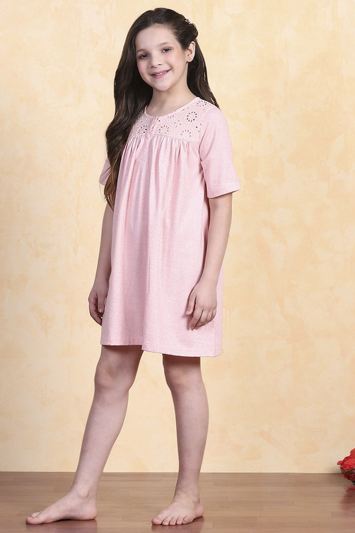 Pink Cotton Yarndyed Sleepwear image number 2