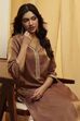Mauve Viscose Rayon Sheen Straight Kurta image number 1
