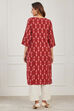 Brown Cotton Straight Kurta image number 3