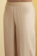 Beige Cotton Kalidar Suit Set image number 2