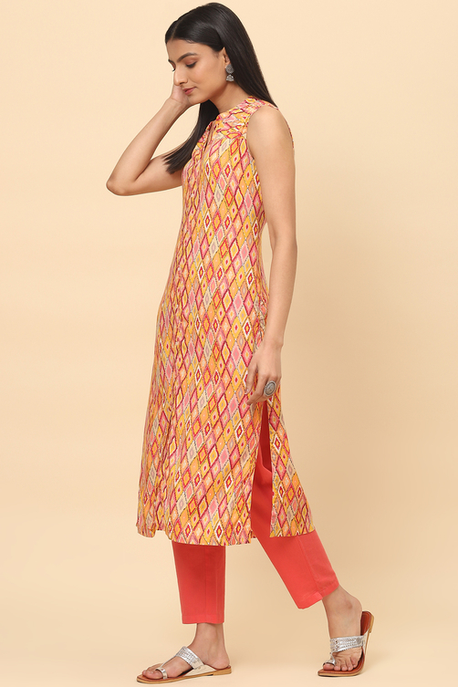 Green Rayon Kurta image number 2