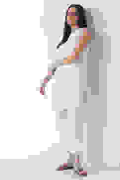 Off White Cotton Regular Pants image number 0