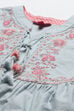 Powder Blue Flared Viscose And Spandex Dress image number 1