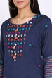 Off White Cotton Straight Yarndyed Kurta image number 1