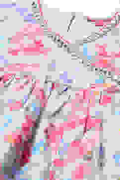 Lavender Printed Cotton Gathered Kurta & Solid Palazzo  image number 1