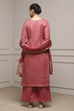 Peach Cotton Blend Thread Embroidered Unstitched Suit Set image number 5
