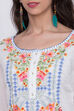 Blue Cotton Straight Short Kurta image number 1