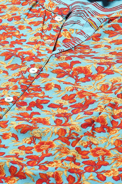 Sky Blue Rayon Straight Kurta Palazzo Suit Set image number 1