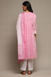 Rose Pink Cotton Layered Kurta Suit Set image number 5
