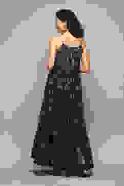 Dark Purple Polyester Tiered Dress image number 3