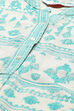 Turquoise Rayon Flared Printed Top image number 2