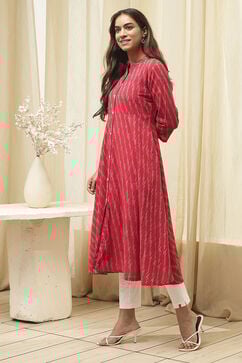 Marron Cotton Short Yarndyed Kurti image number 2