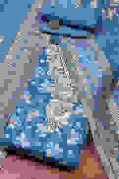 Teal Linen Digital Print Unstitched Suit Set image number 0