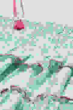 Turquoise Cotton Tiered Dress image number 1