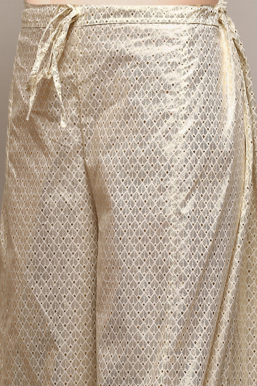 Navy Blue Cotton Straight Printed Kurta Capri Suit Set image number 3