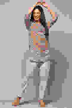 Yellow Rayon Floral Printed Straight Kurti image number 0