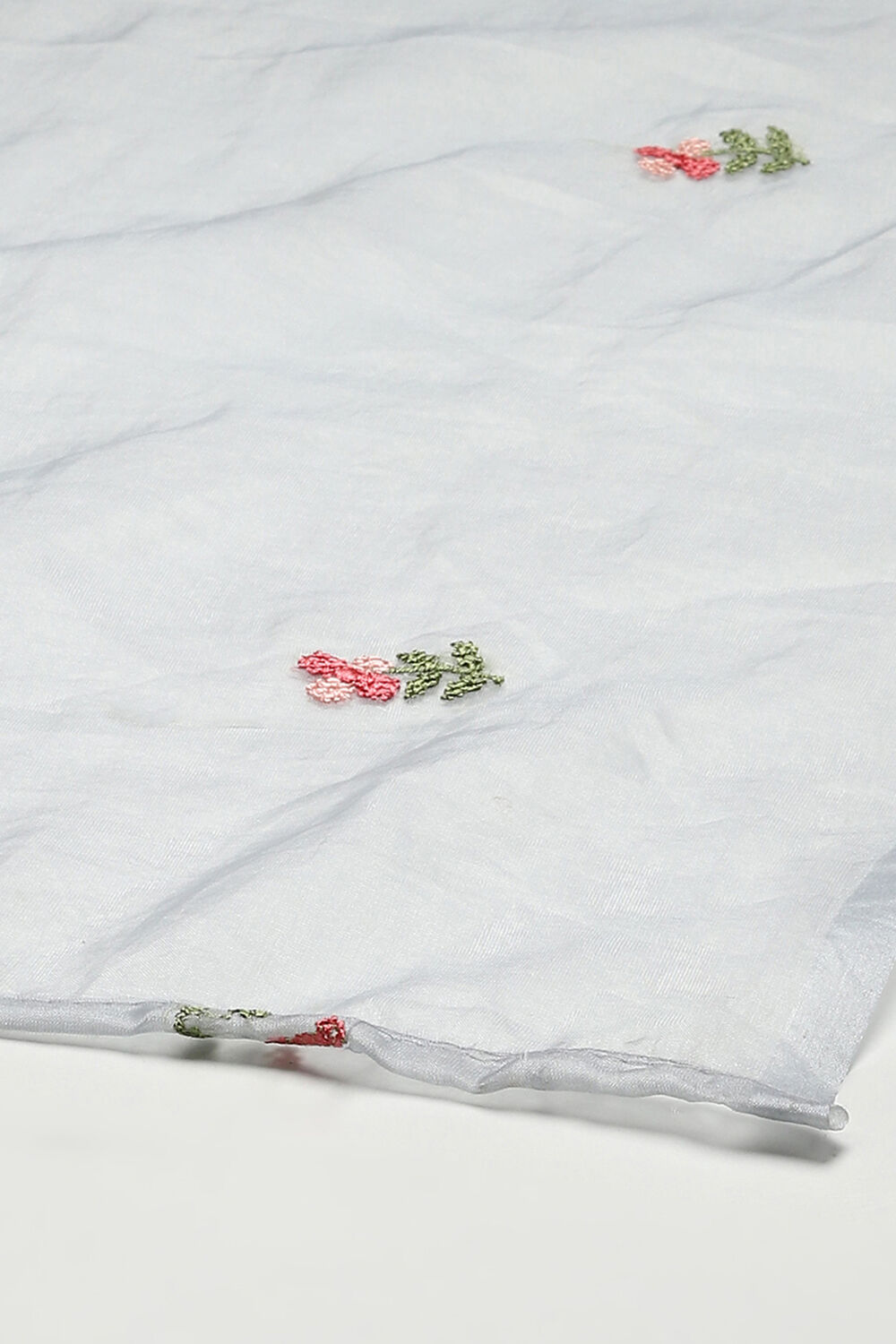 Blue Silk Blend Unstitched Suit Set image number 4