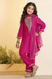 Pink Yoke Design A-Line Kurta Set image number 0