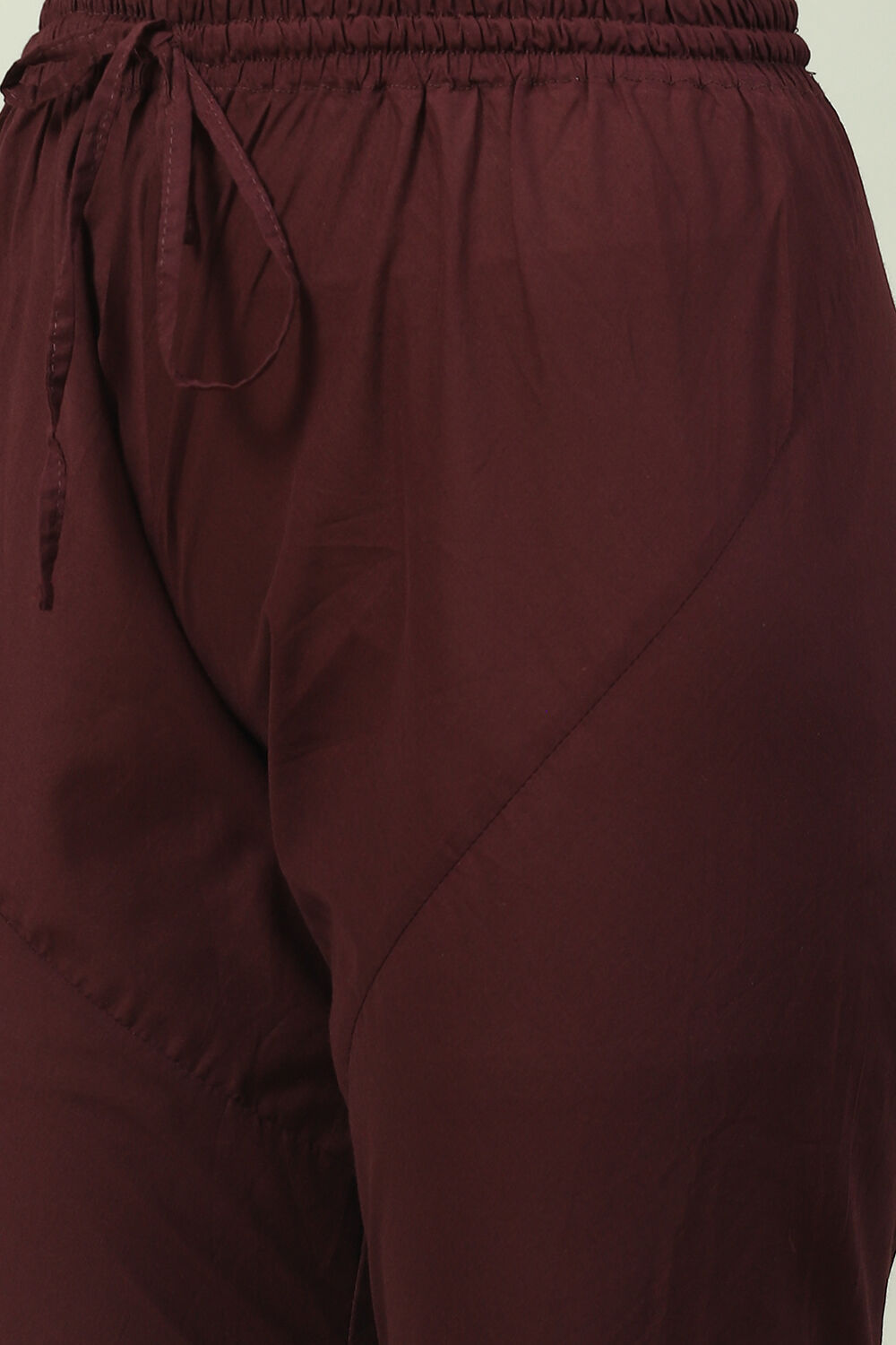 Wine Art Silk Layered Kurta Churidar Suit Set image number 2