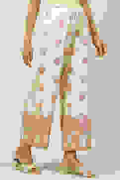 Ecru Art Silk Palazzo image number 3