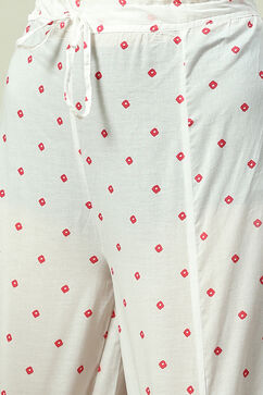 Pink Cotton Straight Kurta Palazzo Suit Set image number 2