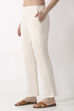Off White Cotton Narrow Pants image number 2