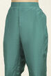 Teal Chanderi Unstitched Suit Set image number 3