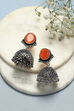 Orange Brass Earrings image number 0