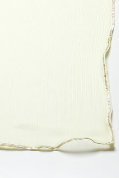 Lime Yellow Art Silk Straight Kurta Sharara Suit Set image number 2
