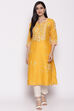 Pink Cotton Silk Yarndyed Kurti image number 0
