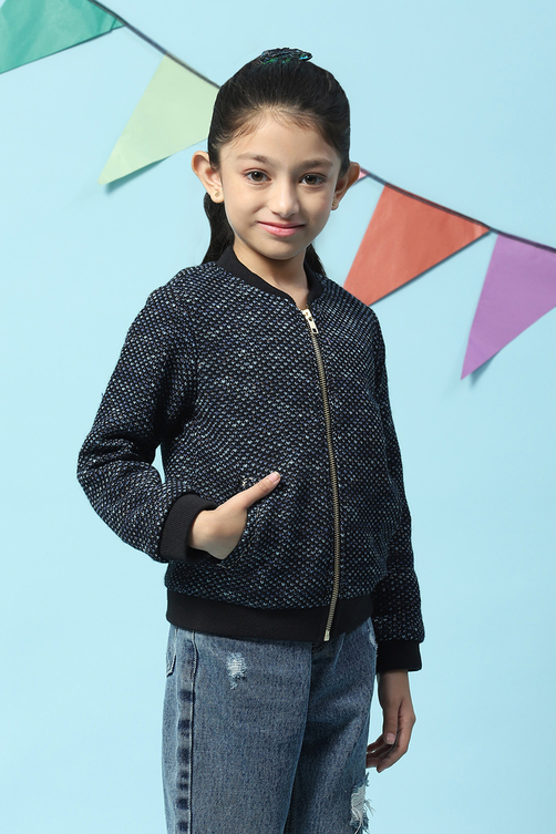 Blue Cotton Jacket image number 4