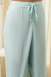Aqua Cotton Printed Straight Suit Set image number 2