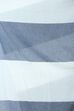 Off White And Blue Cotton Yarndyed Stole image number 1