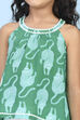 Green Cotton Printed A-line Suit Set image number 1